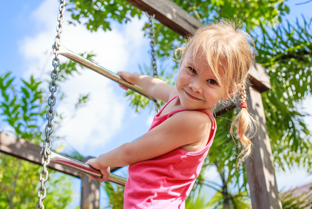 The girl on the playground